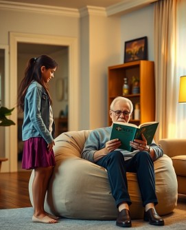 Sitzsack im Wohnzimmer